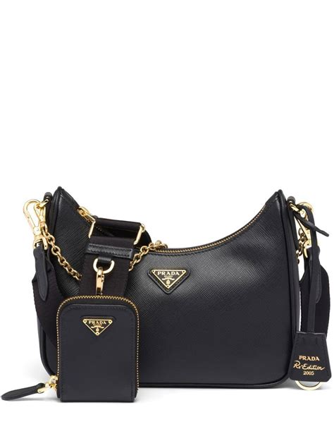 prada leather 2005|Prada leather tote handbag black.